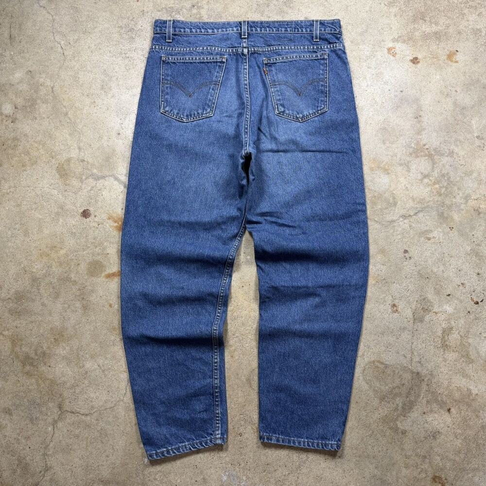 VTG 90s Levi’s 550 Orange Tab Blue Denim Relaxed Fit Jeans Size 38x30